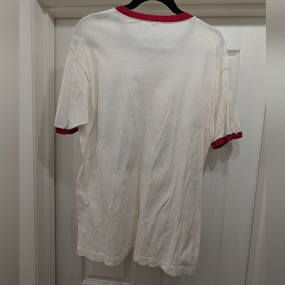 The Hell I Won’t Ringer Tee – Red, Unisex Large - Picture 3 of 5